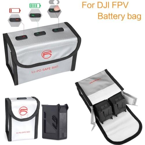 For DJI FPV Drone Battery Case Explosion-proof Safe Battery Storage Bag Fireproof Protective Radiation Protection Accessories
