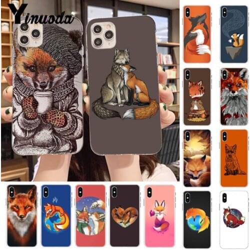 Yinuoda Anime funny foxs lovely cute Soft Silicone TPU Phone Cover For iphone 12pro max 11 XS MAX 8 7 6 6S Plus X 5S SE 2020 XR