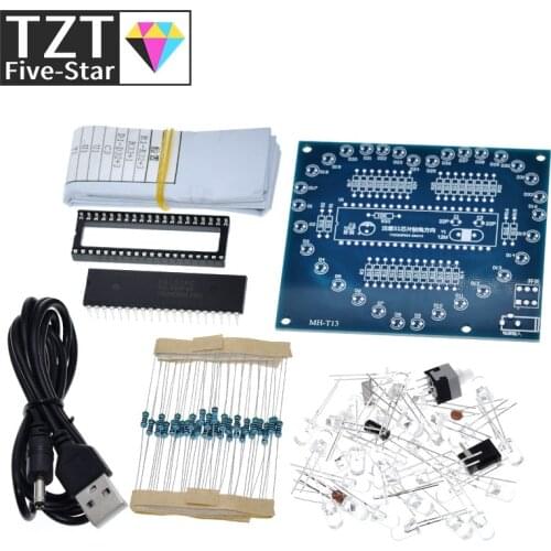 DIY Electronic Kit Heart Shape Colorful Glare LED RGB Module Love Water Light STC89C52 51 Single Chip Microcomputer For Arduino