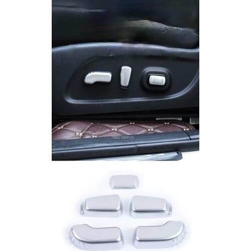 For Renault Koleos Samsung QM6 2016 2017 2018 Car abs Chrome Seat Switch Adjust Knob Cover Trim Sticker Accessories
