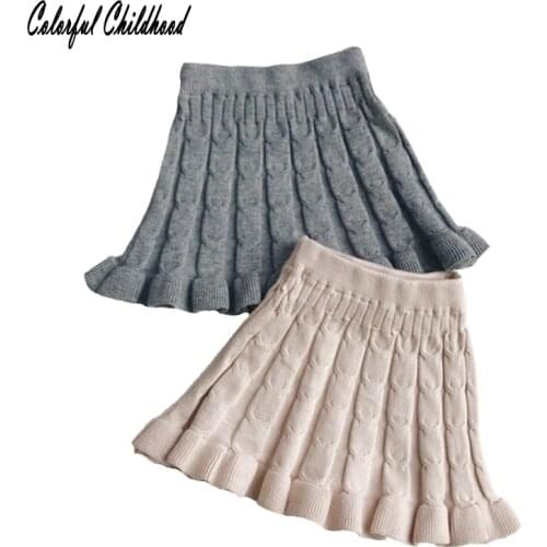 Cotton knitted Princess Tutu Skirt Baby Girls Clothes toddler Kids Party pettiskirt for Girls Skirts Children Ball Gown