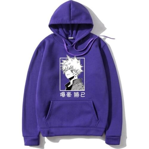 Harajuku my hero academia Unisex Hoodies Japanese Anime Bakugou Katsuki Printed Woman Man Hoodie Streetwear Casual Sweatshirts