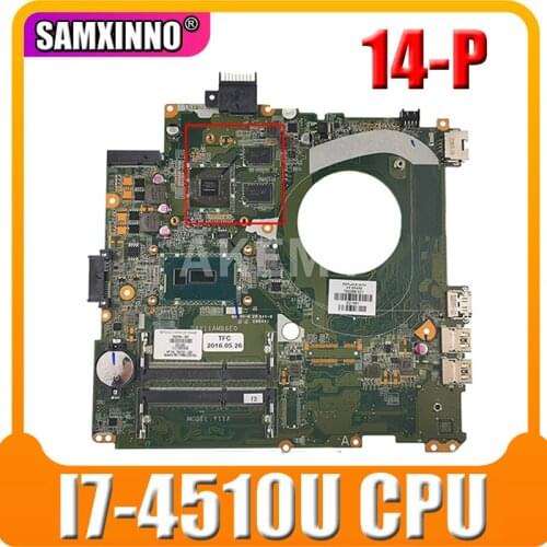 Laptop motherboard For HP Pavillion 14-P Mainboard DAY11AMB6E0 Core SR1EB i7-4510U TESTED DDR3