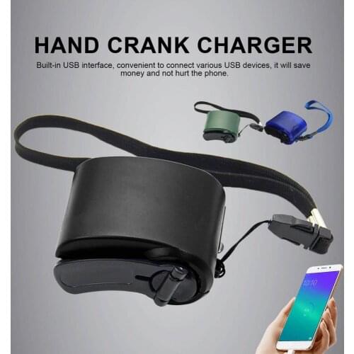 Mini Hand Crank Charger Portable Mobile Phone Emergency Charger USB Hand Generator Power Supply For Outdoor