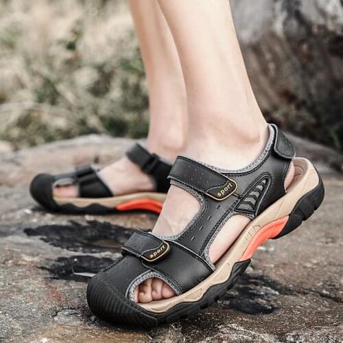 Mens Boys Unisex Closed Toe Hiking Walking Travel Sandals Summer Beach Shoes Breathable 3Colors Plus Size 38-48 New 2021