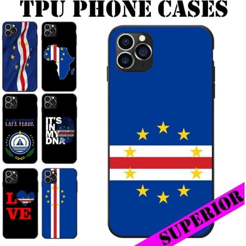 For REDMI 5 6 7 8 T 9 A S2 NOTE 10 PRO PLUS 5G Cape Verde Flag Coat of Arms Text Theme Soft TPU Phone Back Cases