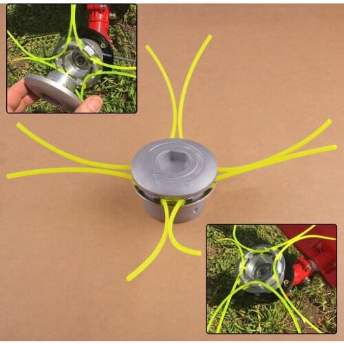 LETAOSK Aluminum Grey Linehead String Grass Trimmer Head Spool Set for Gasoline Brushcutter Cutter Weed Eater Tools