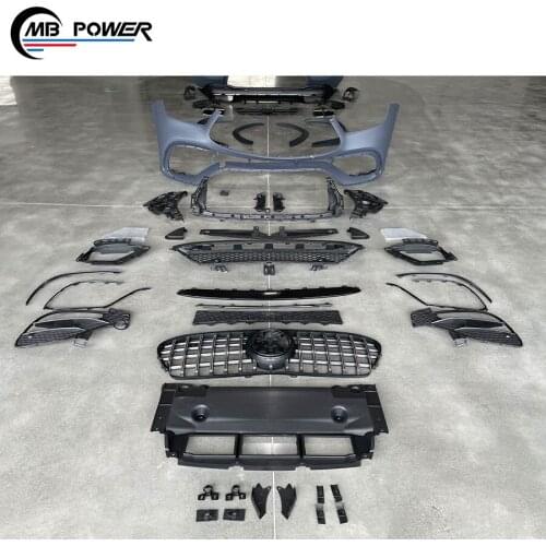 Newest !!! Gle Class W167 Gle63 Car Auto Bady Kit Exterior Full Body Parts Set With Front Bumper Grille Rear Spoiler