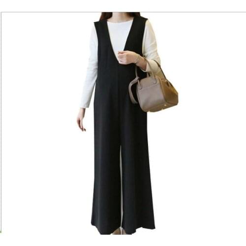 New Maternity Clothings Pregnant Strap Wide leg pants Womens Jumpsuits Casual Pregnancy Pants Sleeveless Trousers Overalls