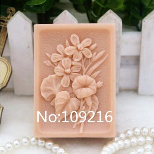 New Product!!1pcsMorning Glory (zx145) Silicone Handmade Soap Mold Crafts DIY Mould
