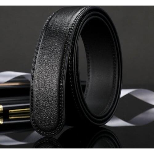 New Style Male Automatic Buckle Belt Without Buckle Belt Brand Mens High Quality Mens Authentic Belt Jeans Leather 3.5cm