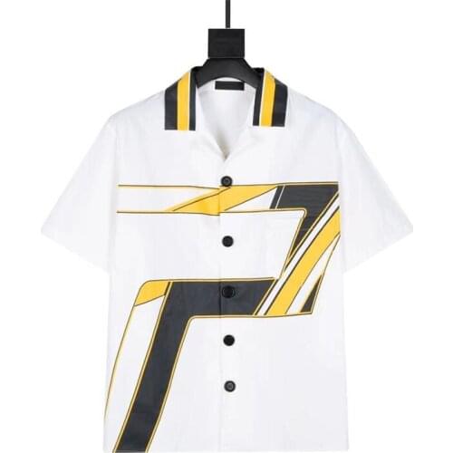 Plumn Mens Shirts Spring and Summer Limited Series Cotton Poplin Design Printed Shirt