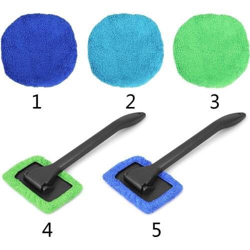 Portable Microfiber Long Handle Car Window Cleaning Brush Inside Interior Auto Glass Wiper Washing Household Cleaning Tool