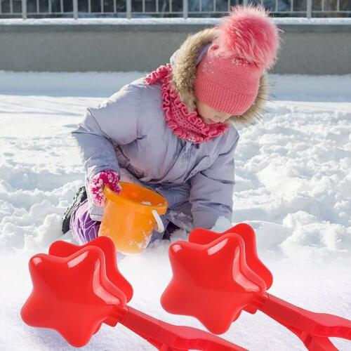 Star Snowball Maker Winter Plastic Snowball Maker Clip Kids Outdoor Mold Children Doll Toys For Kids Girl Boy Birthdday Gift