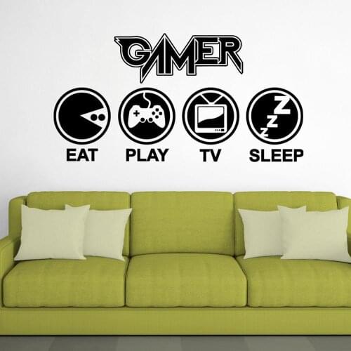 Ps4 Gamer Controller wall sticker Vinyl Art stickers X-box video game wall decal home decor For living room kids Bedroom G448