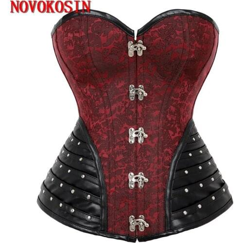 WK38 Overbust Corselet Lace-up Corsage Waste Trainer Women Sexy Shaper Lingerie Erotic Top Corsets Bodice Corsage Bustier Dress