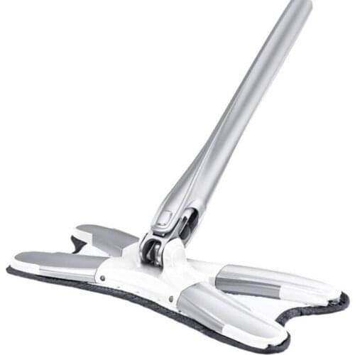 Flat Floor Mop,360 Degree Dry Wet Dust Mop with 3 Reusable Pads Easy Self-Wringing Mop for Home Floor Cleaning