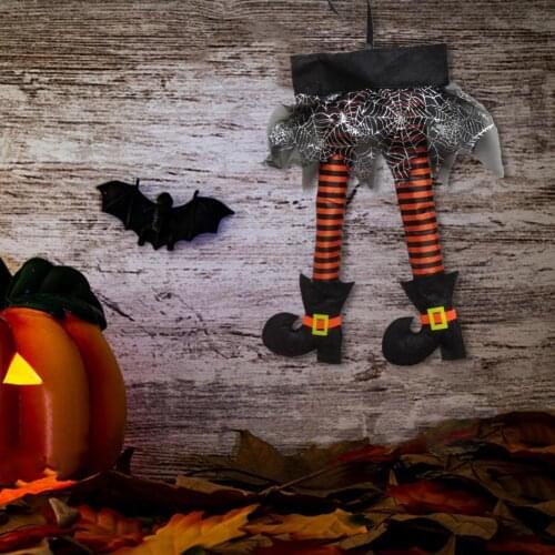 Cute Witch Legs Shape Hanging Decor Creative Eco-friendly Fabric Hanging Holiday Decor for Home