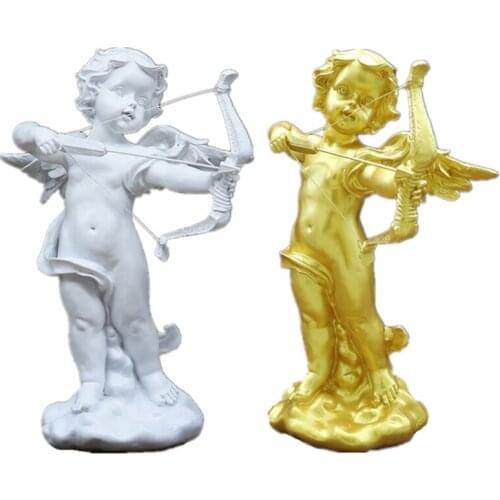 CUPID ARCHERY STATUE ANGEL FIGURINE ROMAN MYTHOLOGY AMORETTO ART SCULPTURE RESIN CRAFTWORK HOME DECORATION R411