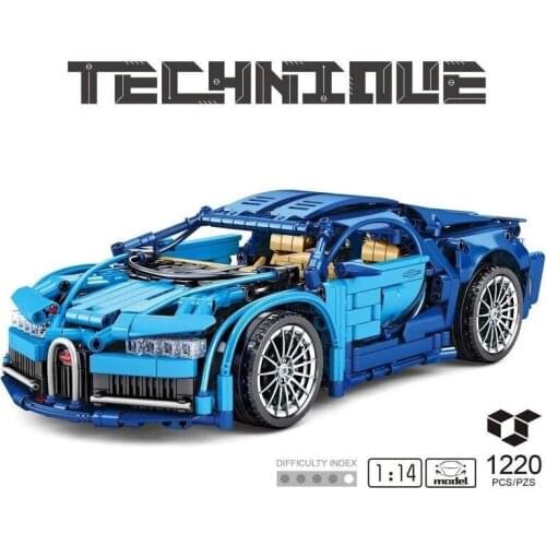 Super Racing Car Bugattied Chiron 1:14 Model Static Building Blocks Bricks Set Kids Toys For Children Boy Christmas Gift