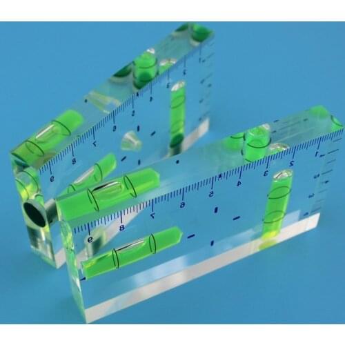 Ultra-transparent Mini Spirit Level Bubble Ruler Inclinometer Measuring Instruments Two Direction Magnetic Available 1PCS