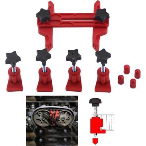 Universal camshaft locking bracket, cam locking tool, engine cam timing locking tool kit, pulley retainer