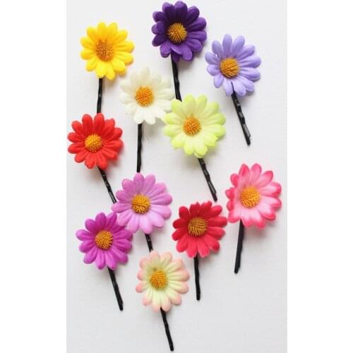 50 mixed Girls Cute flowers Hair Clip hair accessories daisy Hair Clips hairpins headwear hair accessories for women