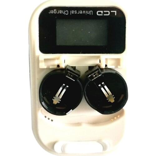 Battery Charger Dual Battery Charger for LIR2032 LIR2025 ML2032 ML2025 Battery(EU Plug)