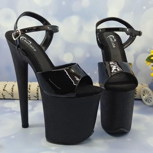Leecabe 20CM/8Inch Womens Platform Sandals party High Heels Shoes Pole Dancing Shoes