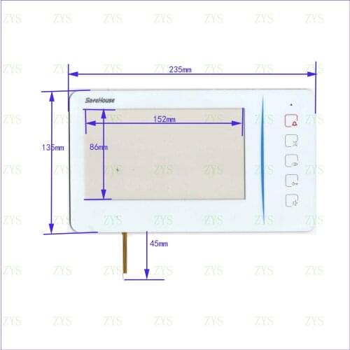ZhiYuSun XWT568 235mm*135mm this is compatible NEW7inch 4 line For CarDVD touch screen 235*135MM panel XWT 568