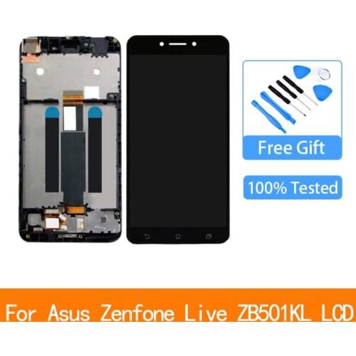 5.0" For Asus ZenFone Live ZB501KL X00FD A007 LCD Screen Display with Frame Touch Panel Digitizer Assembly with Tools