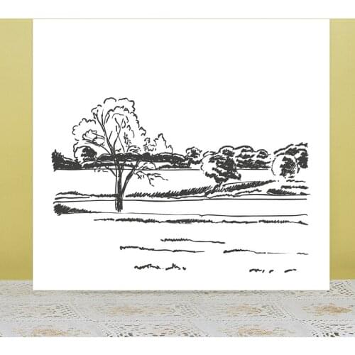 ZhuoAng landscape Scenery silicone stamp / stamp DIY scrapbook / album decoration transparent seal / seamless seal