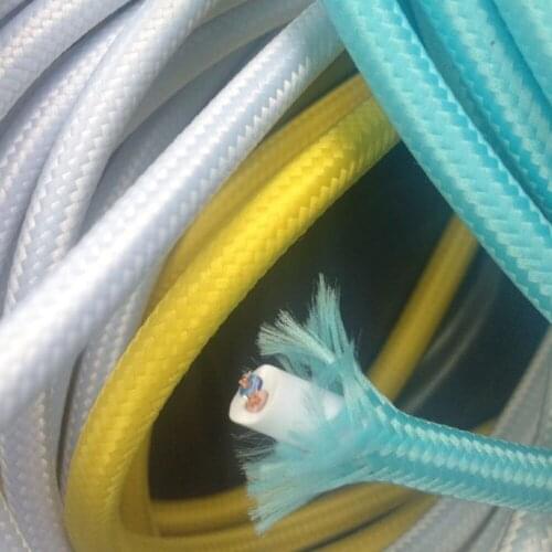 Multicolor braided wire plug wire copper cable color chandeliers lamps lighting accessories DIY lamps accessories 10m/lot