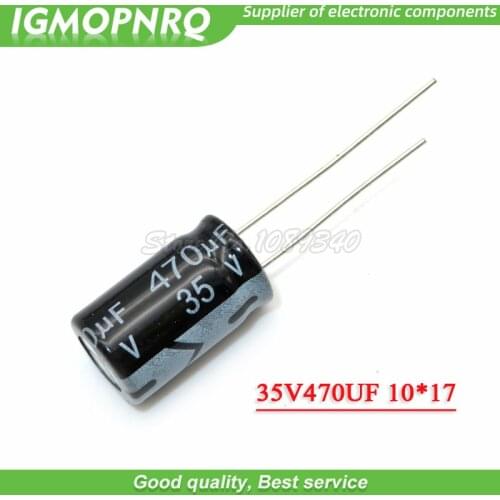 10PCS 35V470UF 10*17mm 470UF 35V 10*17 Aluminum electrolytic capacitor