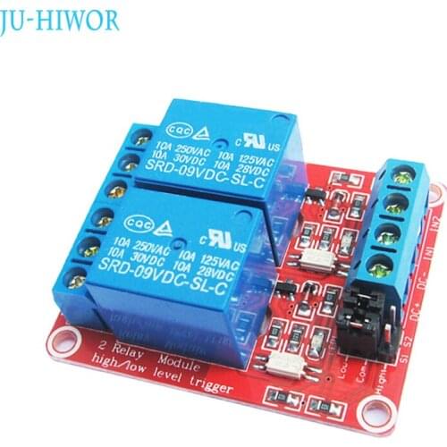 5V 2 Channel Relay Driver Module With Optocoupler Isolation High and Low Level Trigger 5V 2 Way Relay Control Board