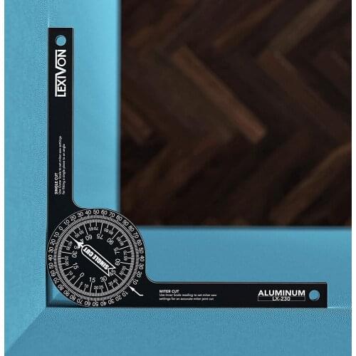 Aluminum Miter Saw Protractor Portable Reading Angle Gauge Rust Proof Household Handy Utensil Woodworking Tools