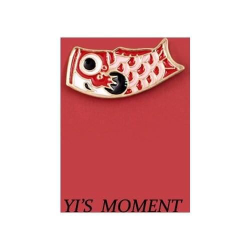 Fish Enamel Pins and Brooches for Women Men Lapel Pin Backpack Bags Badge Kids Gifts