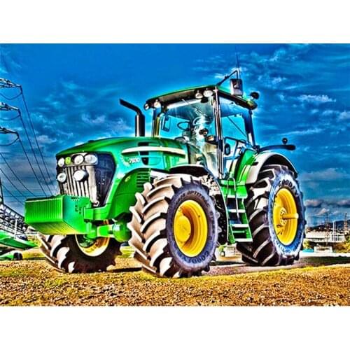 5D Full Square Diamond Painting Landscape Scenery Diamond Embroidery Cross Stitch Tractor Rhinestones Mosaic Handicraft