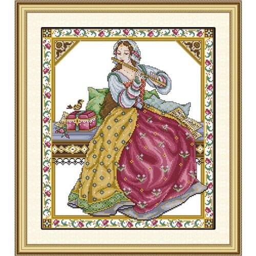 Joyy Sunday Character Pattern Solo Hand Embroidery Embroidery Kit Printing 11CT/14CT DMC Counting Needle Home Decoration Gift