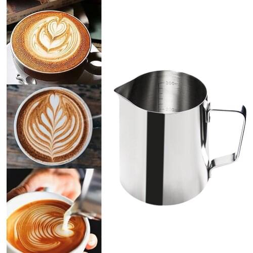 Stainless Steel Frothing Pitcher Pull Flower Cup Cappuccino Coffee Milk Mugs Frothers Latte Art Cup Coffee Shop Kitchen Tools