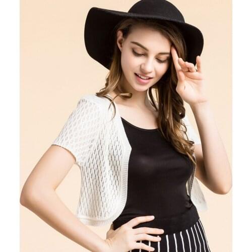 Summer new silk small shawl womens coat thin small shawl mulberry silk cardigan sun proof clothes air conditioning shirt 7016