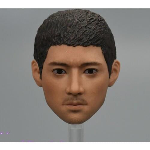 Scale 1/6th FLAGSET 73037 The Asia Volunteers Army Soldier Battle War Male Head Sculpture For Usual 12inch Body Doll Accessories