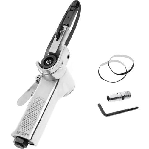 Mini Air Belt Sander For Woodworking Metal Work 3/8 Inch Handheld Angle Grinder Industrial Pneumatic Tool With 3 Grit