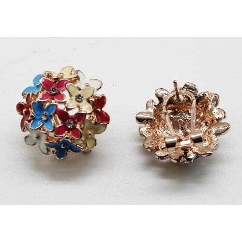 Fashion Colorful Stud Earrings for Women Lady Female Trendy Metal Women Earring 2019 Jewelry Crystal Studded Earrings Orecchini