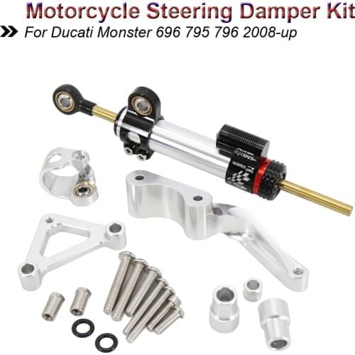 NEW Motorcycle Modified For Ducati 795 796 2008-up Steering Damper Stabilizer Mounting Bracket Support Kit