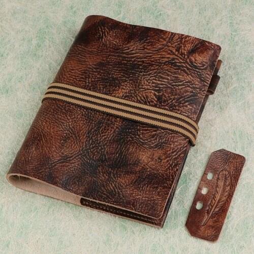 2019 New A5 Personal Pocket Genuine Cow Leather Planner Classic Spiral Notebook Business Handbook Binder Storage Diary