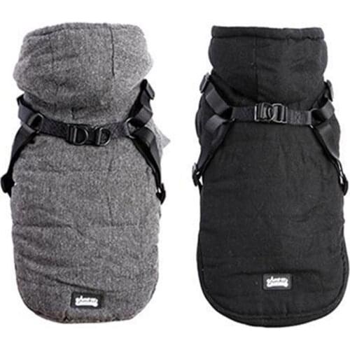 Pet Dog Coat Autumn Winter Puppy Chihuahua Ski Suit Clothes Plus Velvet Padded Jacket Chest Back Clothing Vest Coat Supplies New