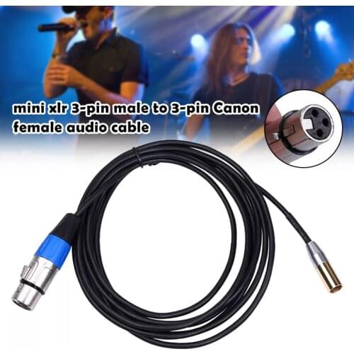 Unbalanced 3.5mm (1/8" Inch) Mini Jack TRS Male to XLR Male Smartphone to Stereo Mixer Board Computer Microphone Line ND
