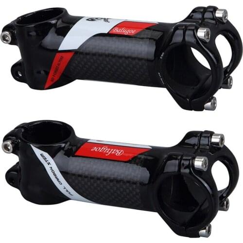 BALUGOE Bike 6 Degree Stem Tube MTB Road Bicycle Carbon Fiber Stem 31.8mm Handlebar Accessories 60/70/80/90/100/110/120mm