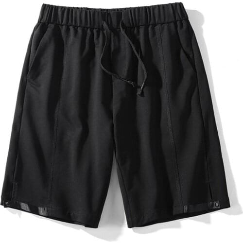 Summer Men Shorts Casual Workout Mid Rise Drawstring Solid Color Pockets Loose Short Pants Sports Beach Shorts